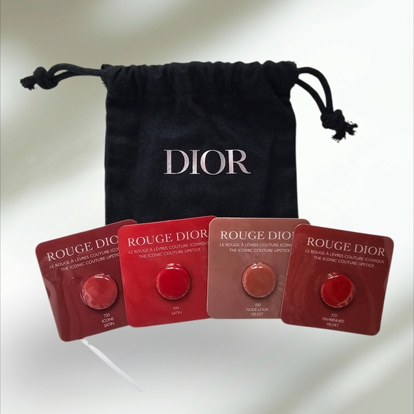 Dior Other - Dior Rouge Lipstick Trio with Black Pouch